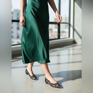 Arteana Elegant Black Lace Women's Flats. Made in Italy 🇮🇹 S/38